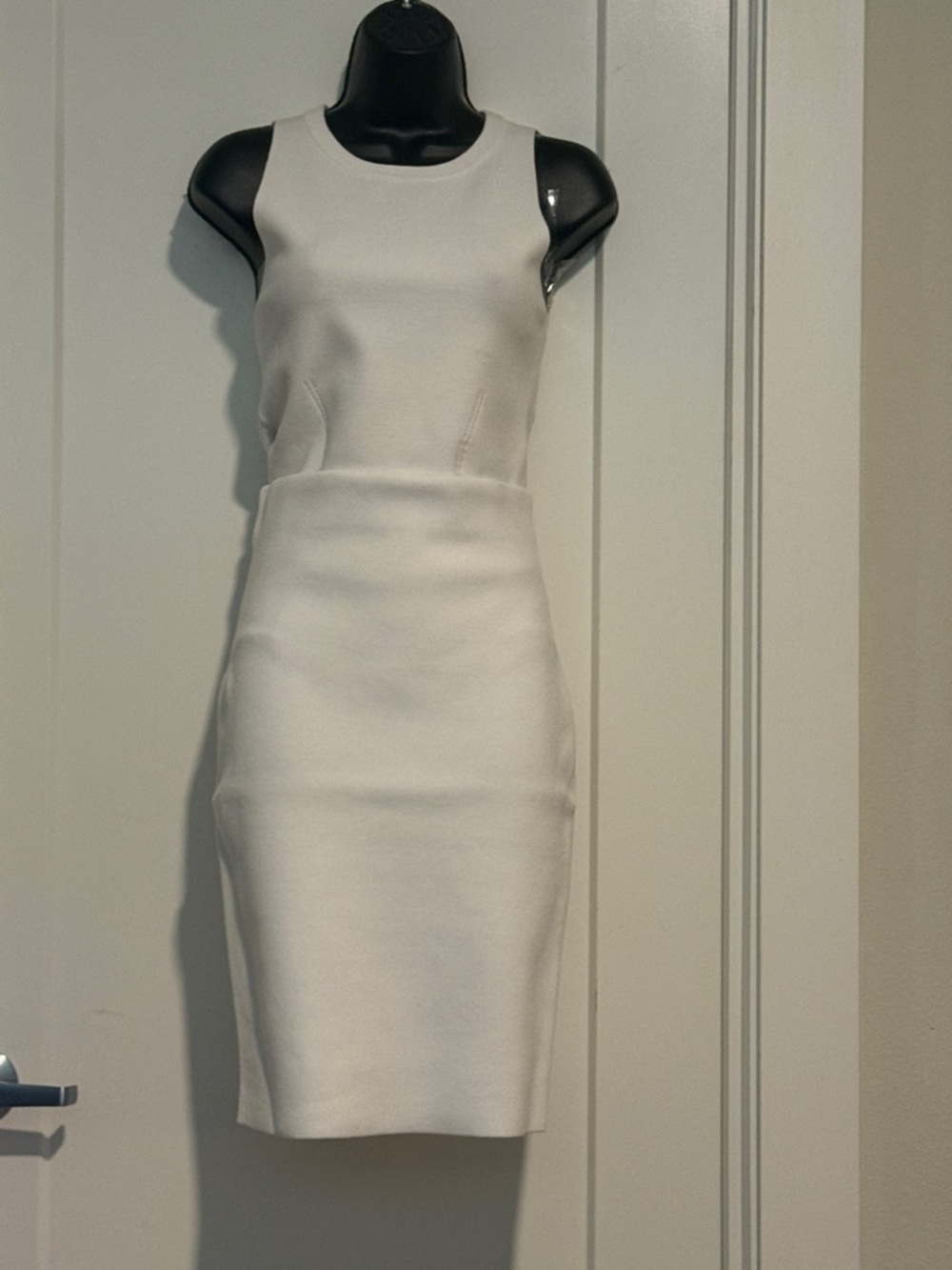 Express White Sleeveless Midi Sheath Dress - Picture 2 of 6